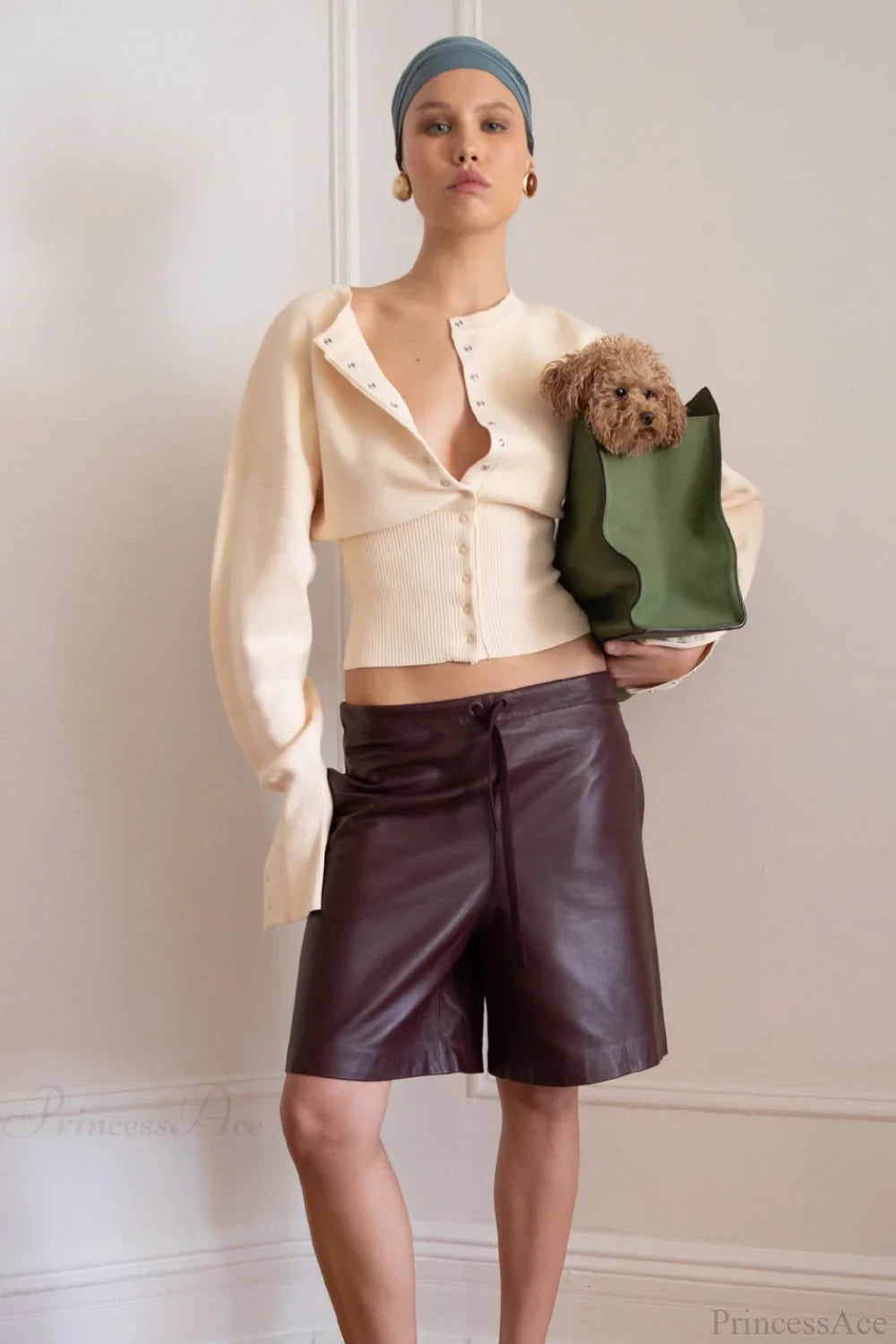 Solid Color Button Long Sleeve Slim Cardigan Sweater image 2