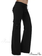 Solid Color Cargo Jogger Drawstring Elastic Waist Trousers image 5