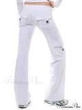 Solid Color Cargo Jogger Drawstring Elastic Waist Trousers image 7