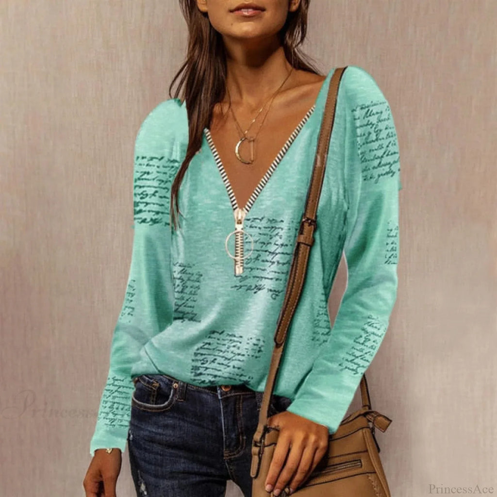 Solid Color Cotton V-Neck Loose T-shirt image 7
