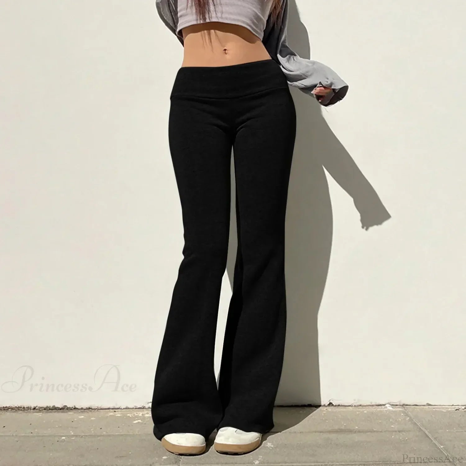 Solid Color Flared Sports Casual Pants image 3