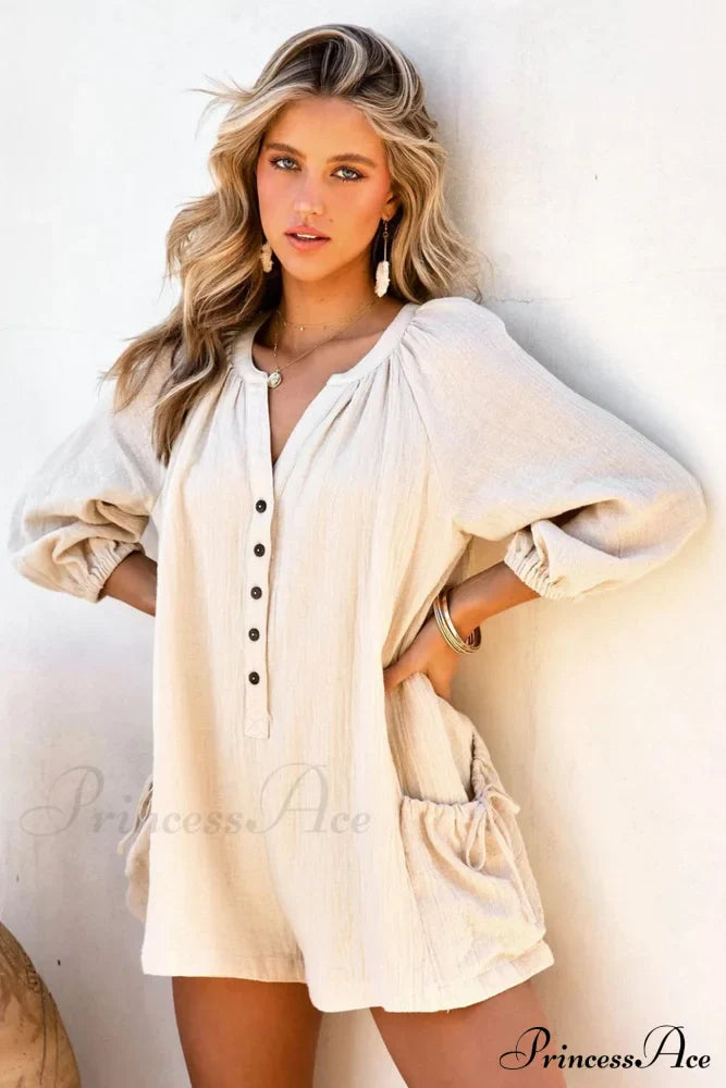 Solid Color Loose Rompers image 7