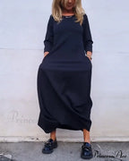Solid Color Pocket Dress image 6