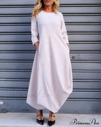 Solid Color Pocket Dress image 16