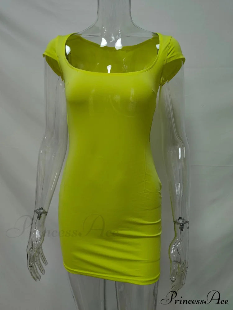 Solid Color Sexy Slim Hollow Out Mini Dress image 8