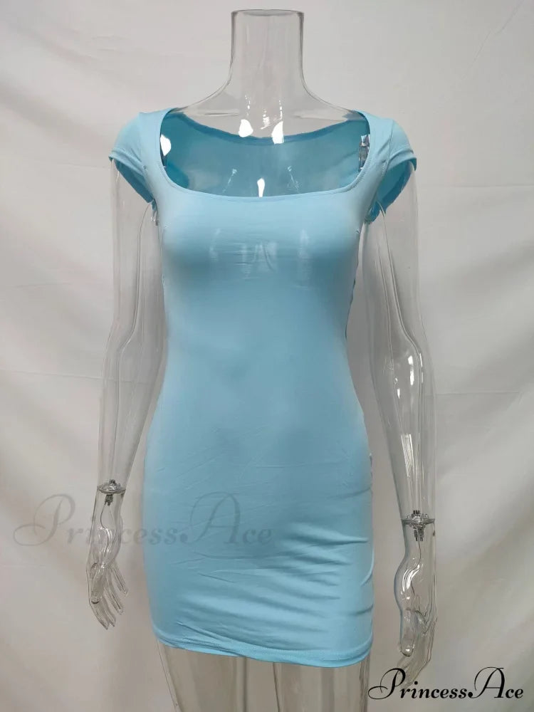 Solid Color Sexy Slim Hollow Out Mini Dress image 10
