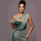 Solid Color Sleeveless Strapless Slit Prom Dress image 5
