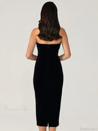 Solid Color Strapless Bodycon Party Dress image 3