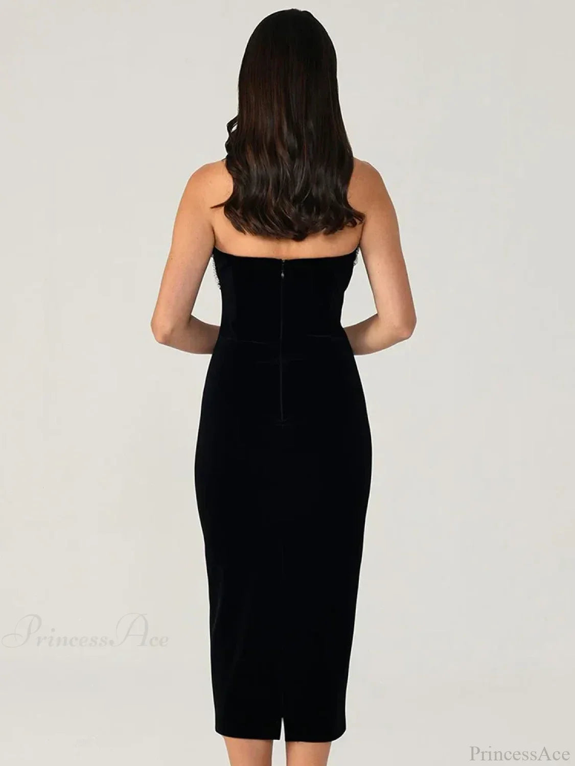 Solid Color Strapless Bodycon Party Dress image 3