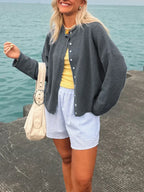 Solid Cozy Button-front Knit Cardigan image 6