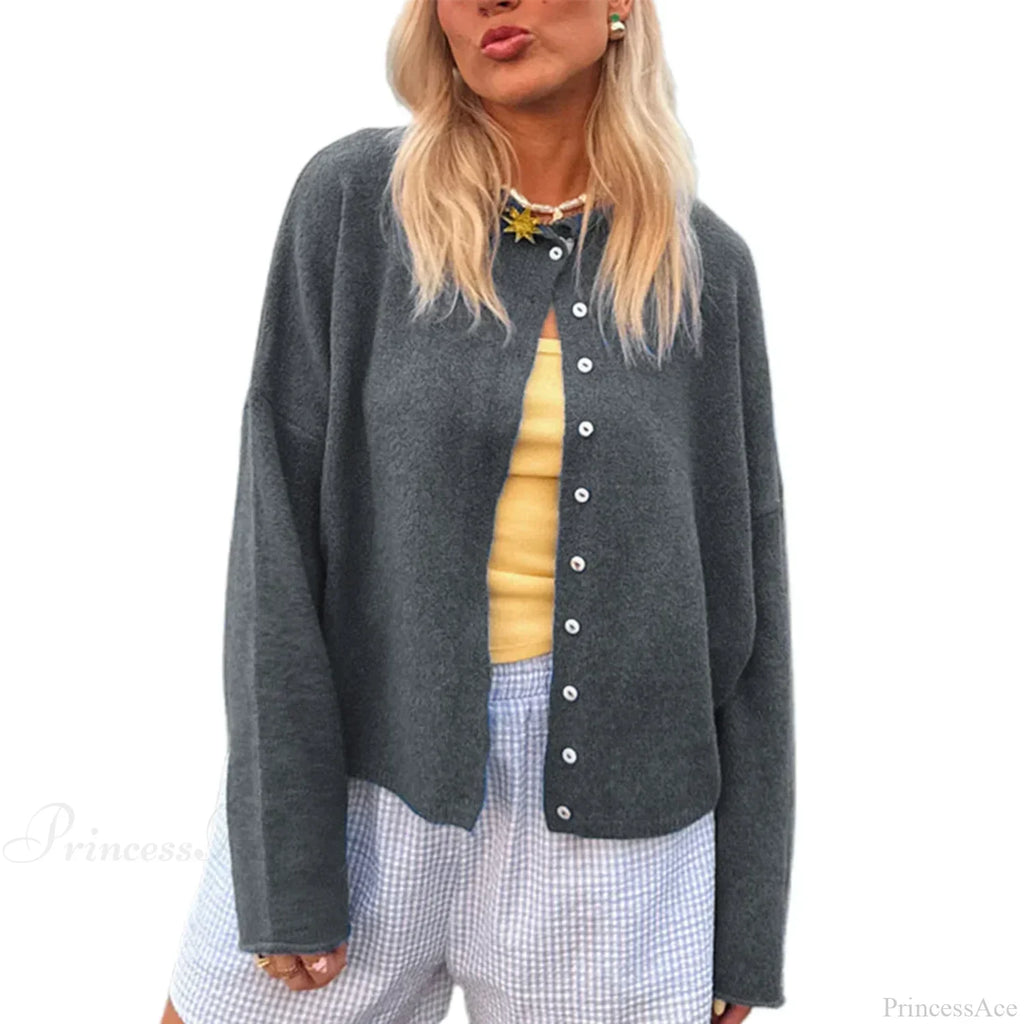 Solid Cozy Button-front Knit Cardigan image 7