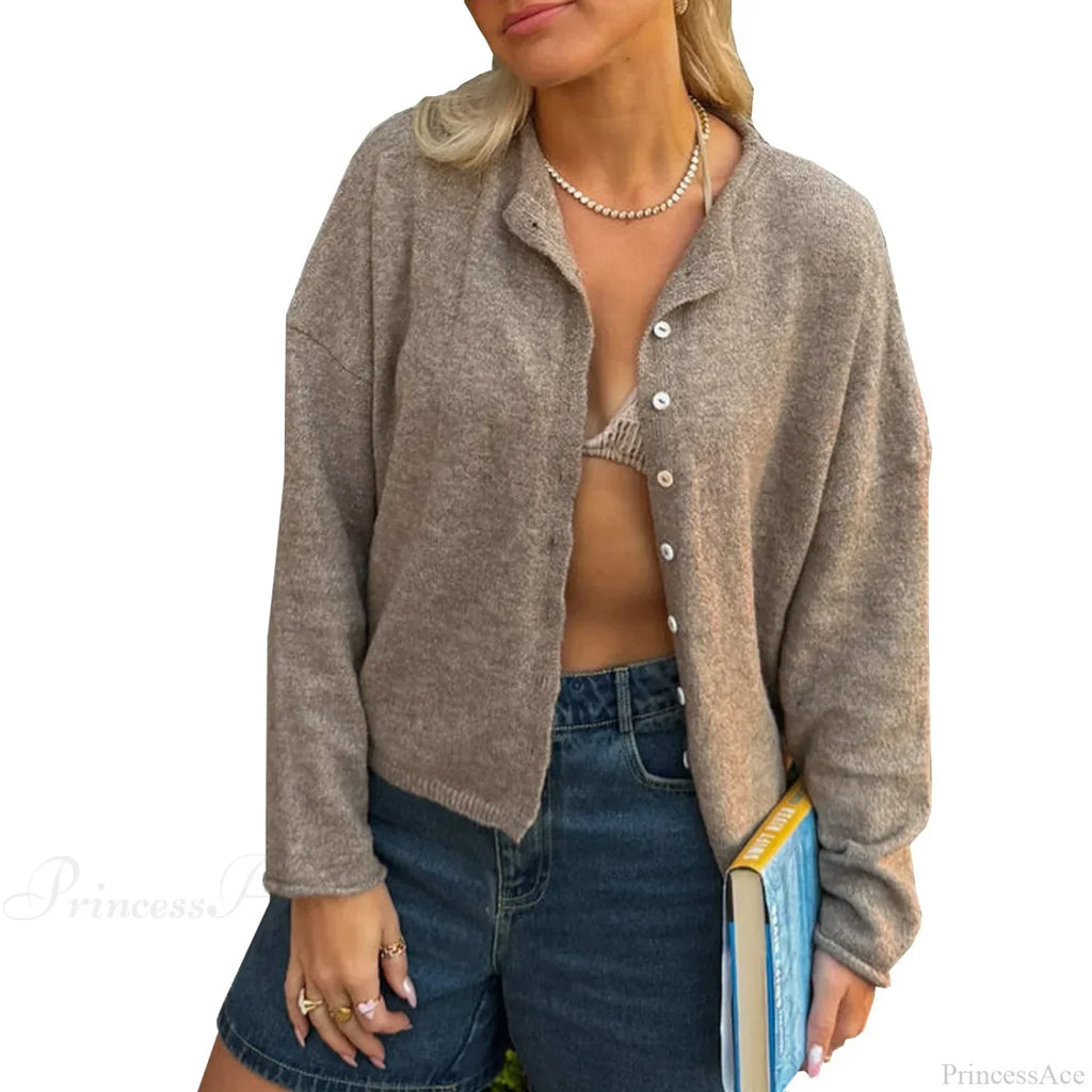 Solid Cozy Button-front Knit Cardigan image 10