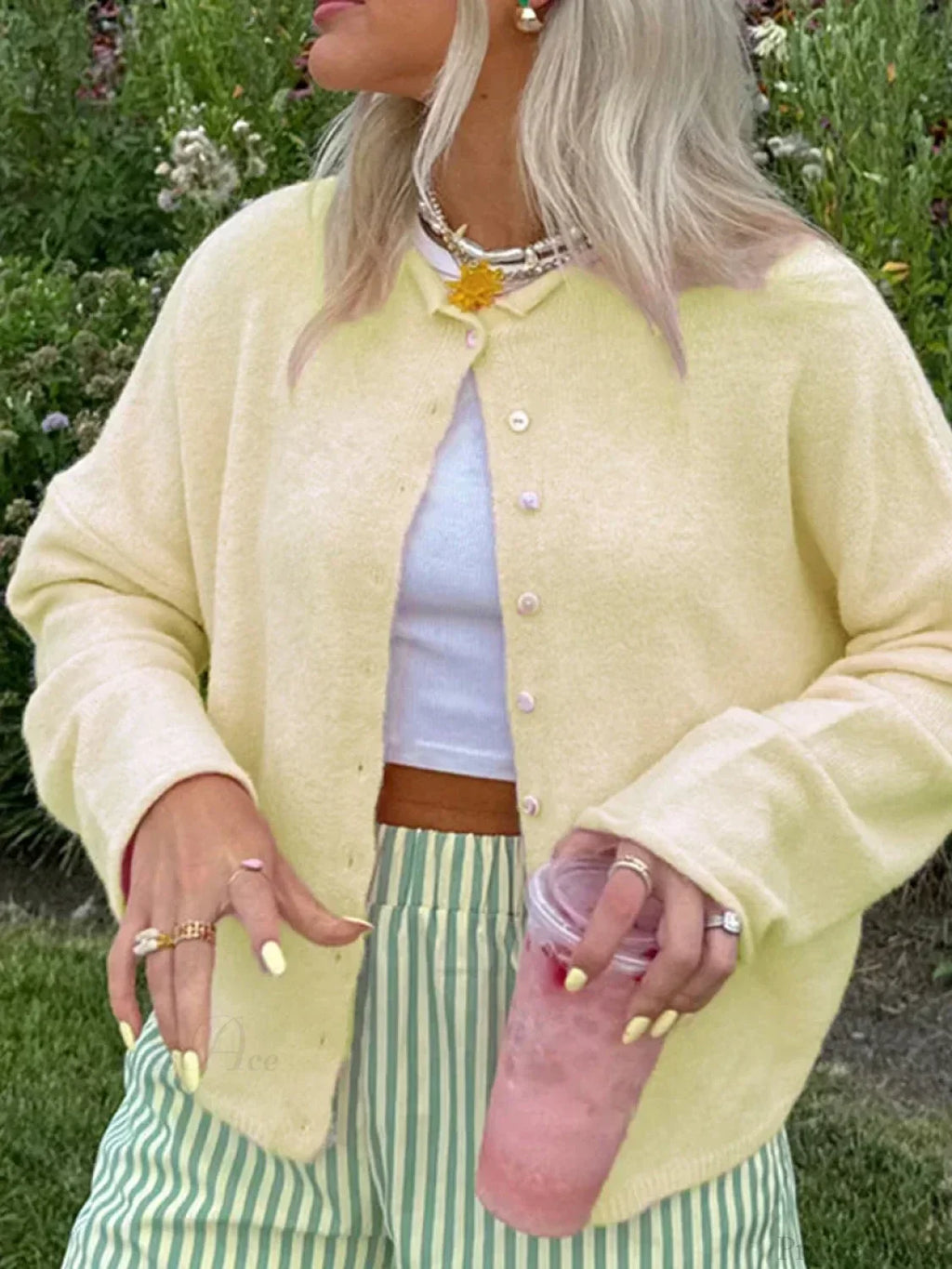 Solid Cozy Button-front Knit Cardigan image 4