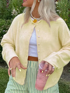 Solid Cozy Button-front Knit Cardigan image 4