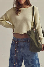 Solid Crewneck Long Sleeve Sweater image 2