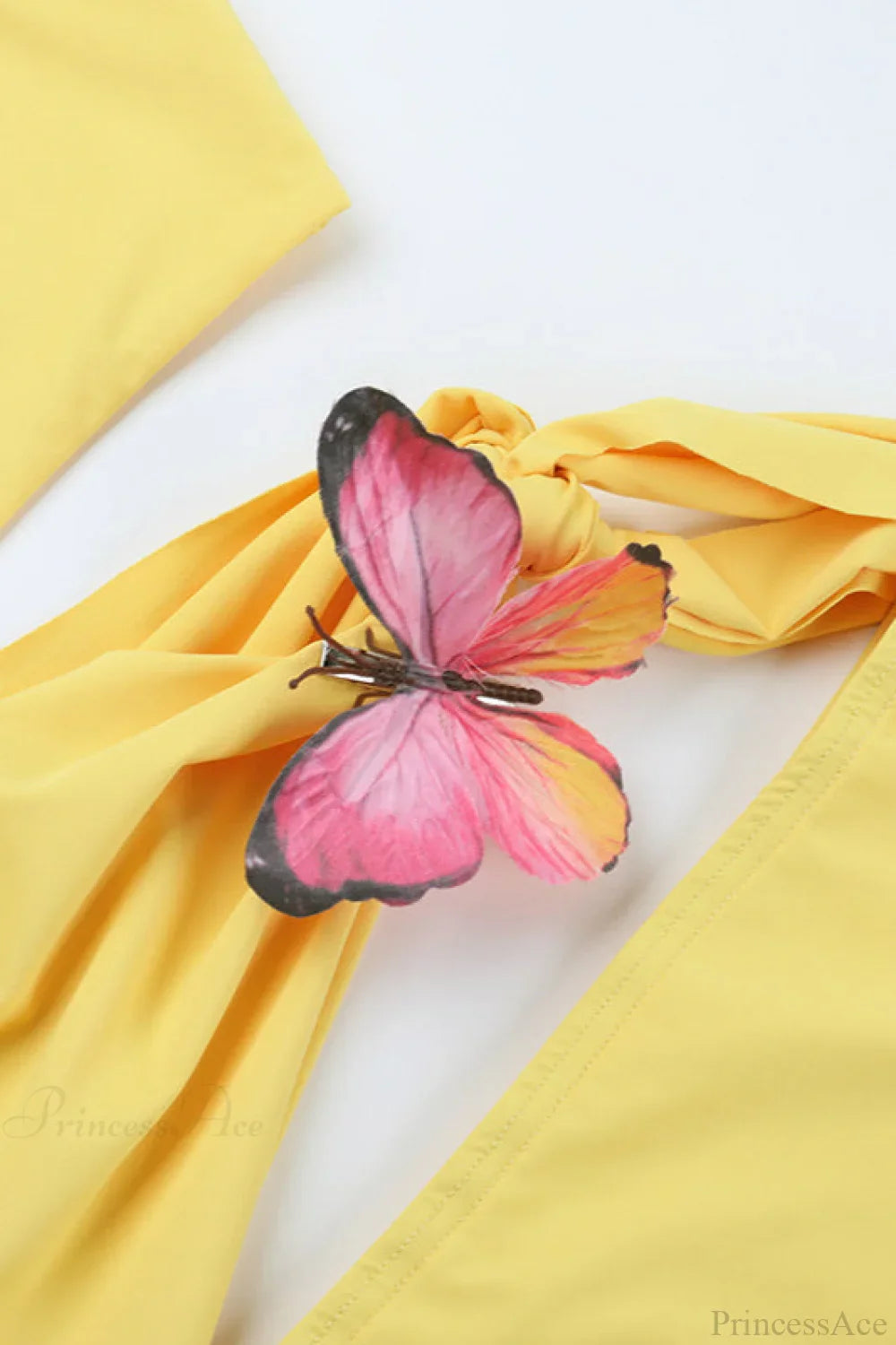 Solid Cutout Bow Tie One Shoulder Mini Dress image 5