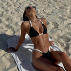 Solid Halter Micro Style Bikini Set image 4