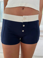 Solid Heart Print Elastic Short image 11