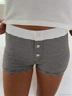 Solid Heart Print Elastic Short image 10