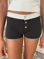 Solid Heart Print Elastic Short image 15