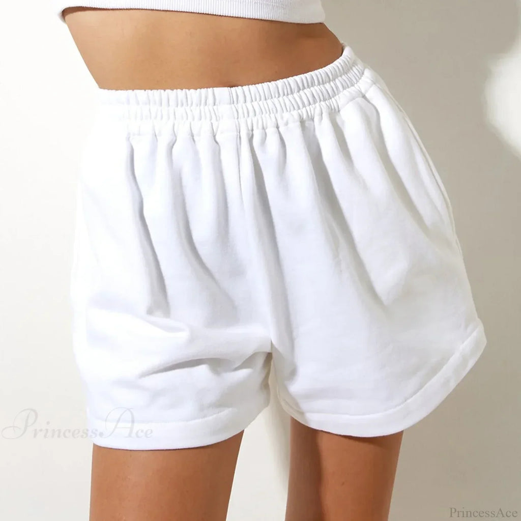 Solid High Waist Sweatpants Short image 1