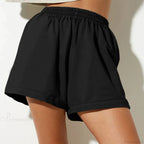 Solid High Waist Sweatpants Short image 5