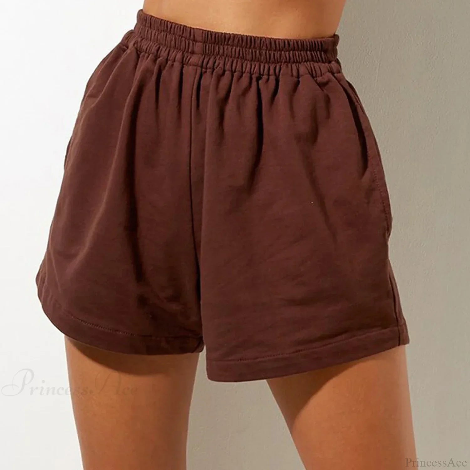 Solid High Waist Sweatpants Short image 4