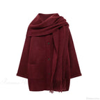 Solid Knitted Single Breasted Coat image 5