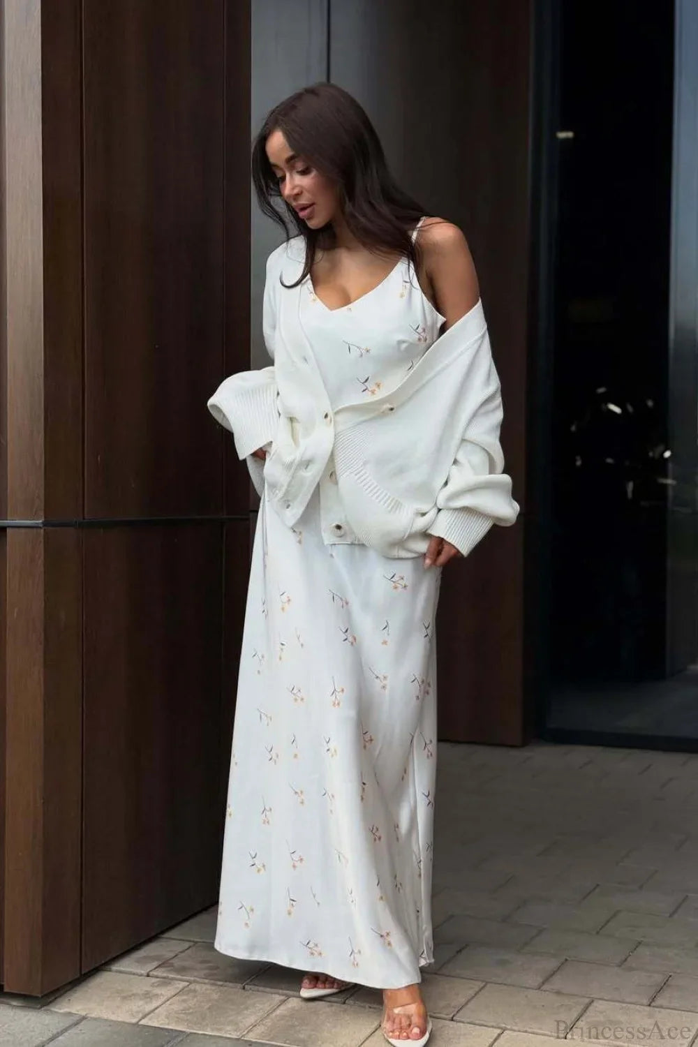 Solid Minimalist Sheer Long Sleeve Sweater image 3