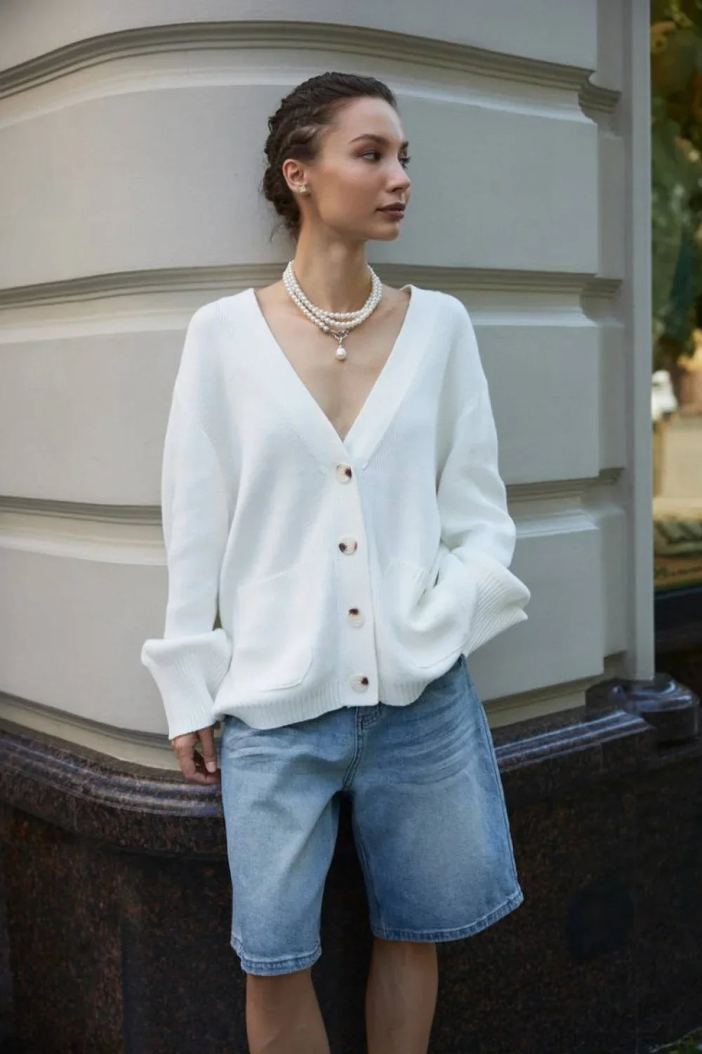 Solid Minimalist Sheer Long Sleeve Sweater image 4