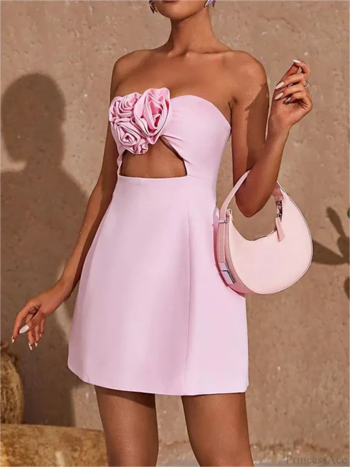 Solid Off-Shoulder Mini Dress image 1