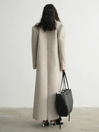 Solid Patchwork Long Sleeve Overcoat image 4