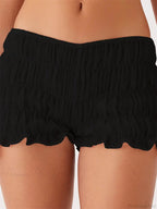 Solid Plaid Ruched Slim Short image 4