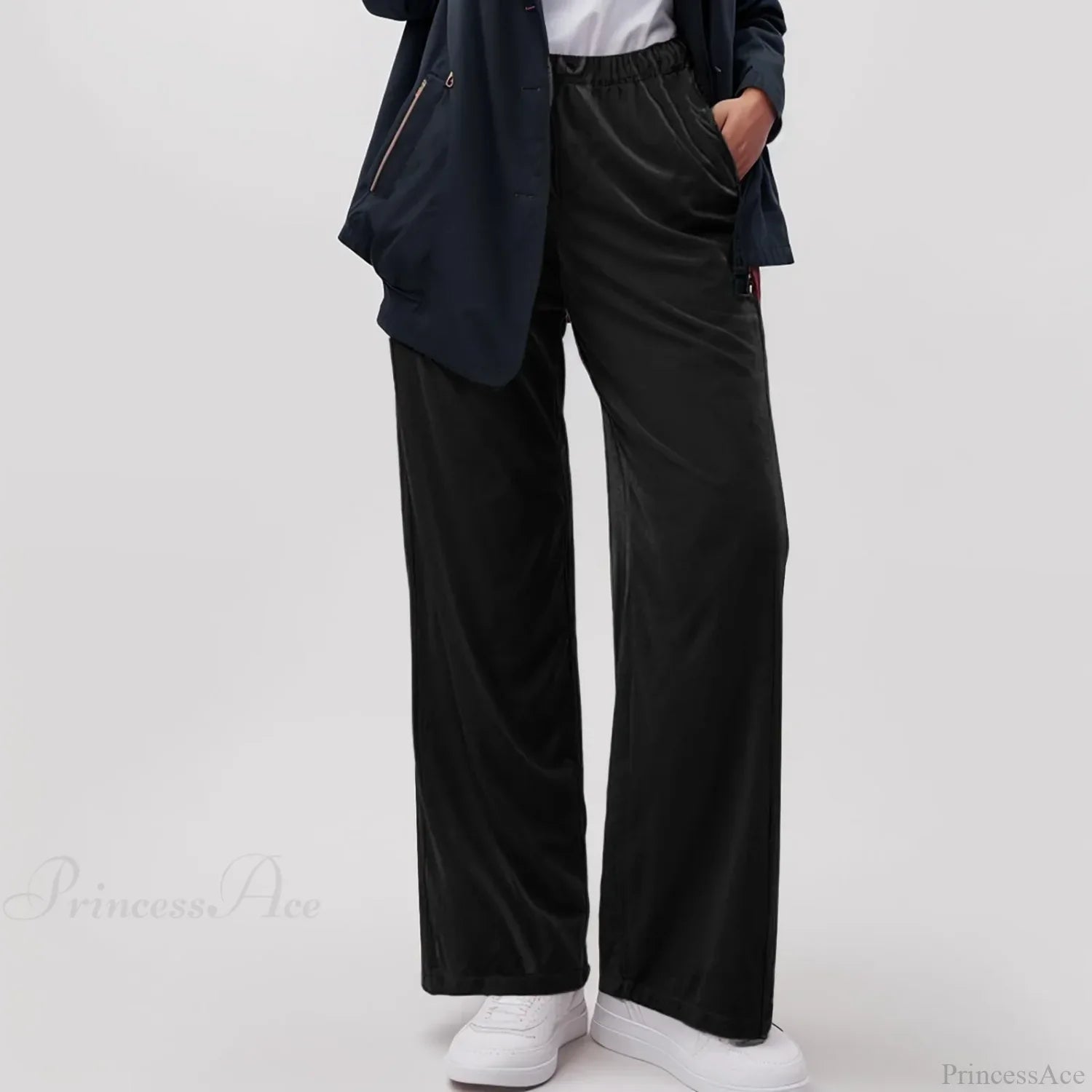 Solid Pocket Stretch Yoga Casual Pants image 5