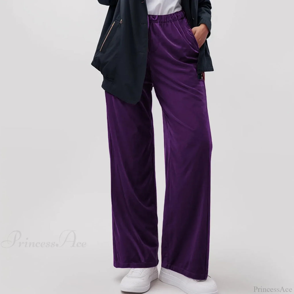 Solid Pocket Stretch Yoga Casual Pants image 3