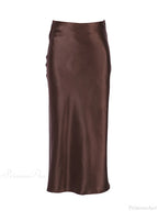 Solid Purple Satin Silk Skirt image 8