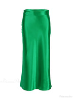 Solid Purple Satin Silk Skirt image 11