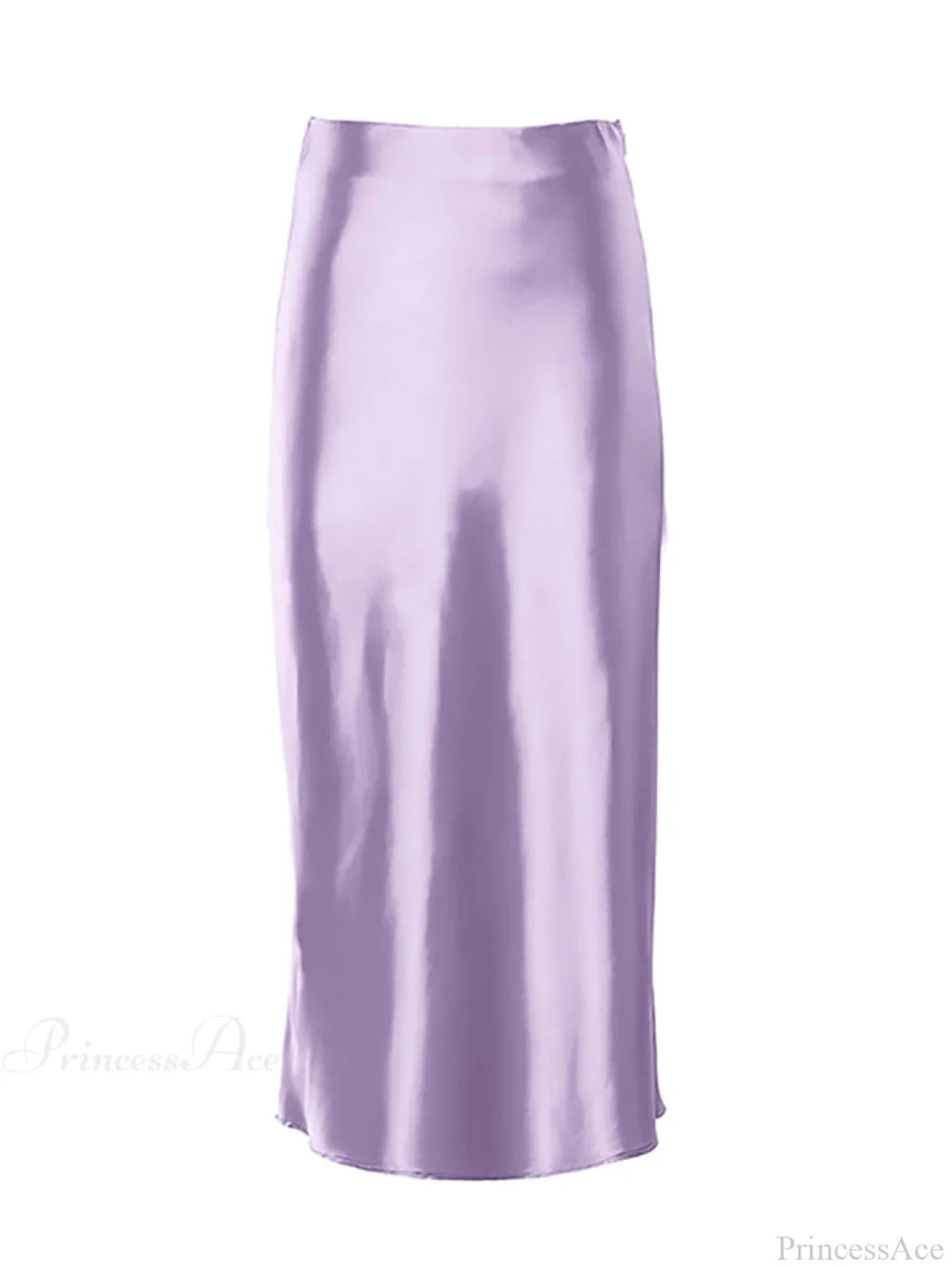 Solid Purple Satin Silk Skirt image 15