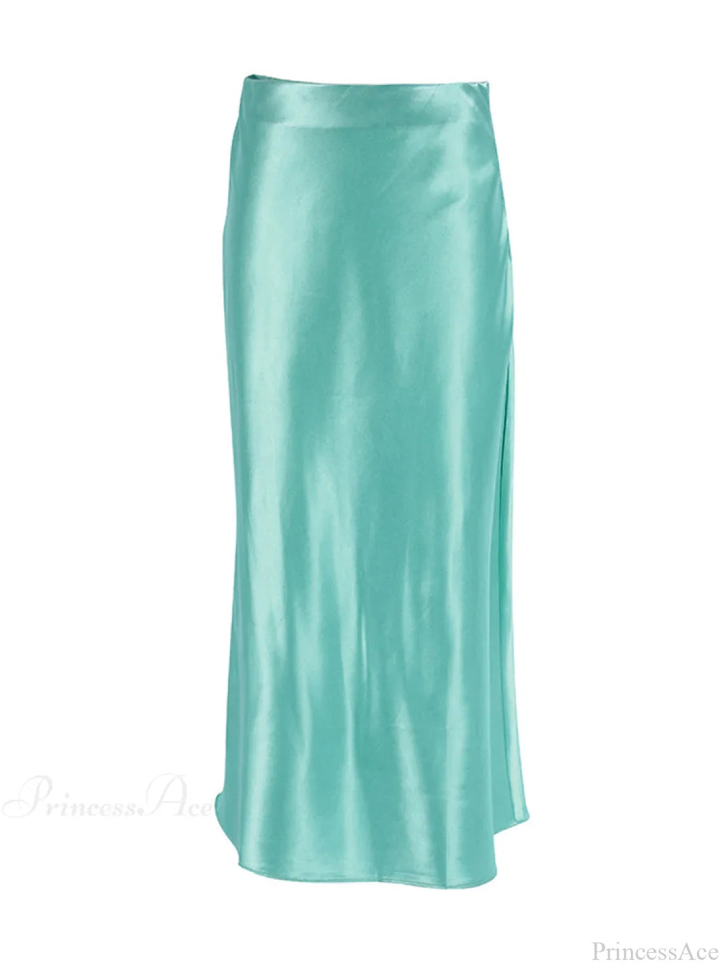 Solid Purple Satin Silk Skirt image 4