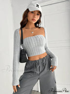 Solid Ribbed Knit Crop Tube Top & Bolero image 6