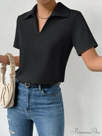 Solid Ribbed Knit Tee image 8