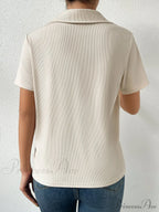 Solid Ribbed Knit Tee image 2