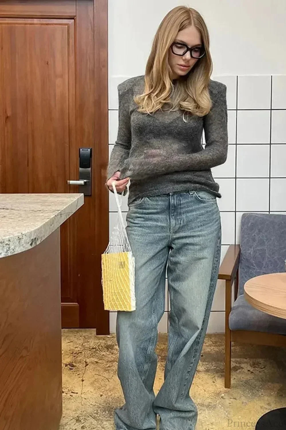 Solid Round Neck Thin Bodycon Sweater image 3