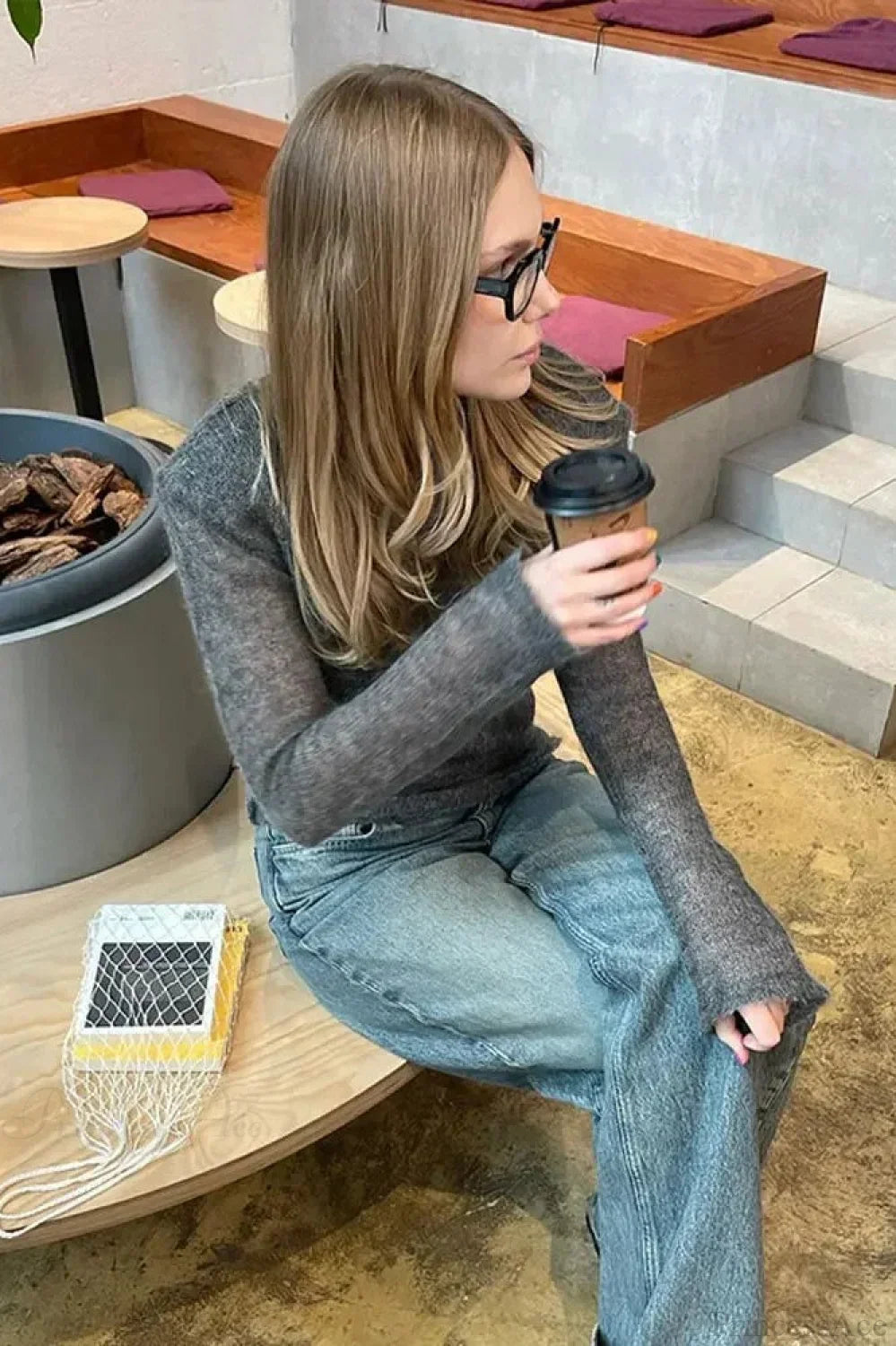 Solid Round Neck Thin Bodycon Sweater image 2
