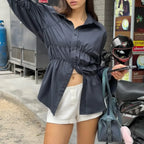 Solid Scrunched Collar Blouse image 1