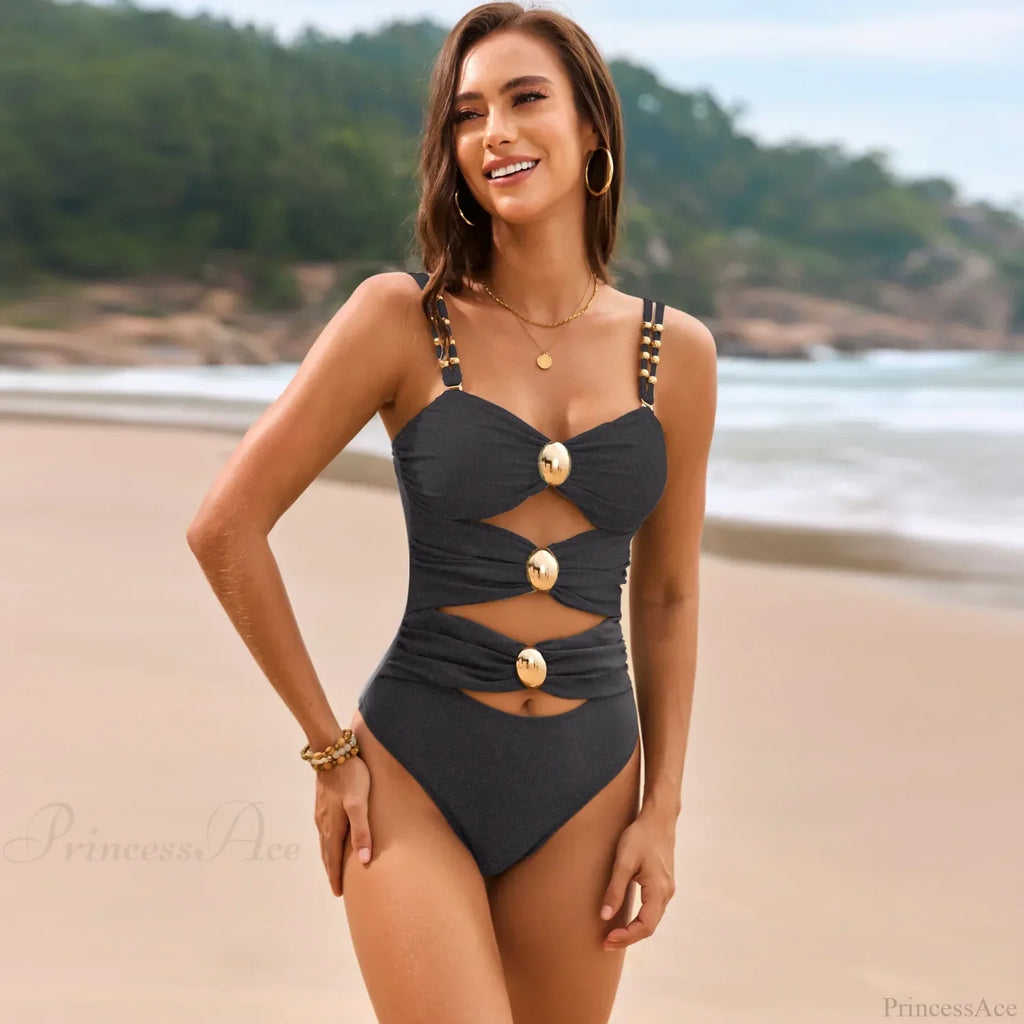Solid Splicing Buckle One Piece Set image 4
