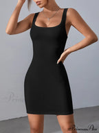 Solid Square Neck Tank Dress image 1