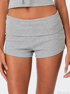 Solid Striped Pajama Sleep Short image 3