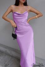 Solid Tie Backless Cami Dress image 7