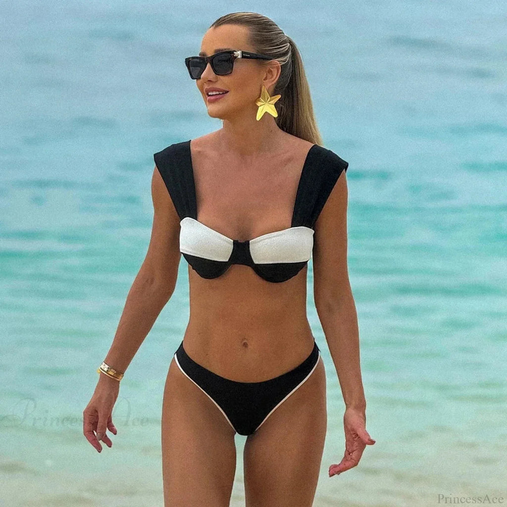 Solid Two Piece Micro Bikini Set image 1